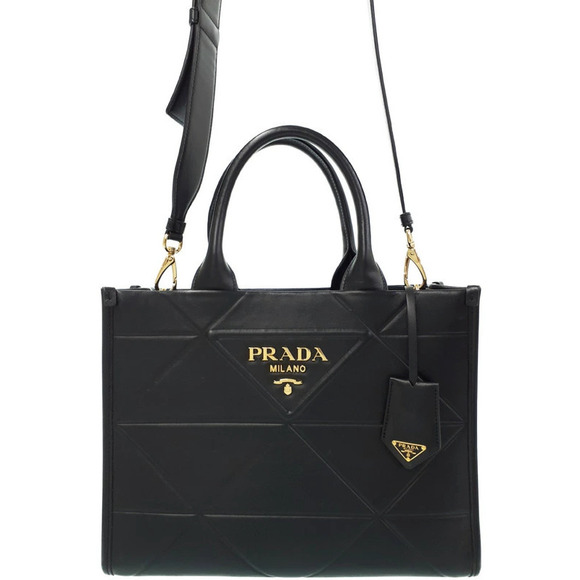 Prada Handbags - Prada Symbol Topstitch Leather Bag